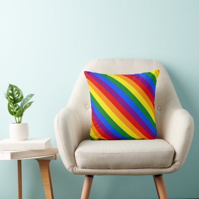 Coussin Rainbow Pride Diversité Égalité des droits Inclusi (Chaise)