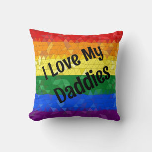 Coussin Rainbow Pride Mosaic Love Daddies