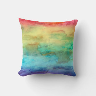 Coussin Rainbow Watercolor