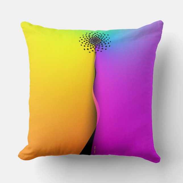 Coussin Rainbow Yellow Purple Imagery  (Recto)