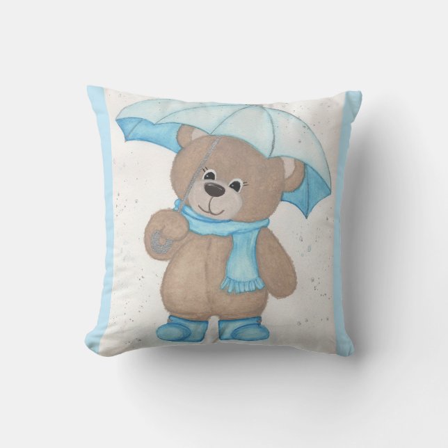 Coussin Rainy Daze Teddy Bear (Recto)