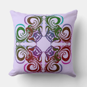 Coussin Raisins sauvages Courbe Vert Retro