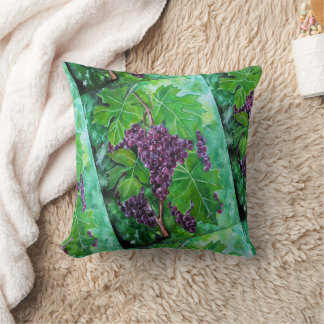 Coussin Raisins sur une vigne d'août par Alfred Fox