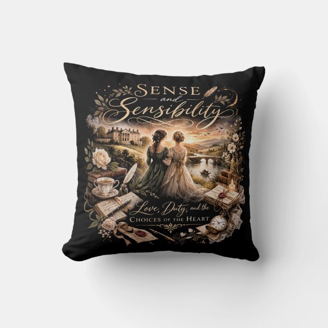 Coussin Raison et Sensibilité (Recto)