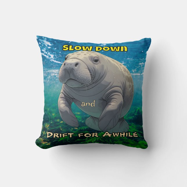 Coussin Ralentir et dériver pour la chemise inspirée par M (Recto)