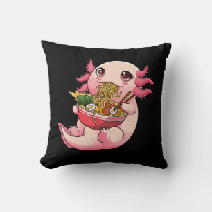 Coussin Ramen Axolotl Kawaii Anime Japonaise Nourriture Fi
