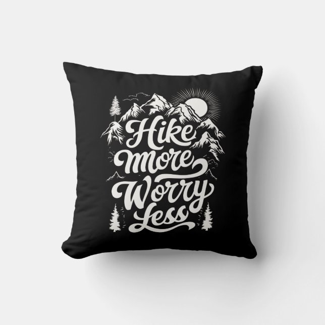 Coussin Randonnée Plus Inquiète Moins Groupe Camping Extér (Recto)