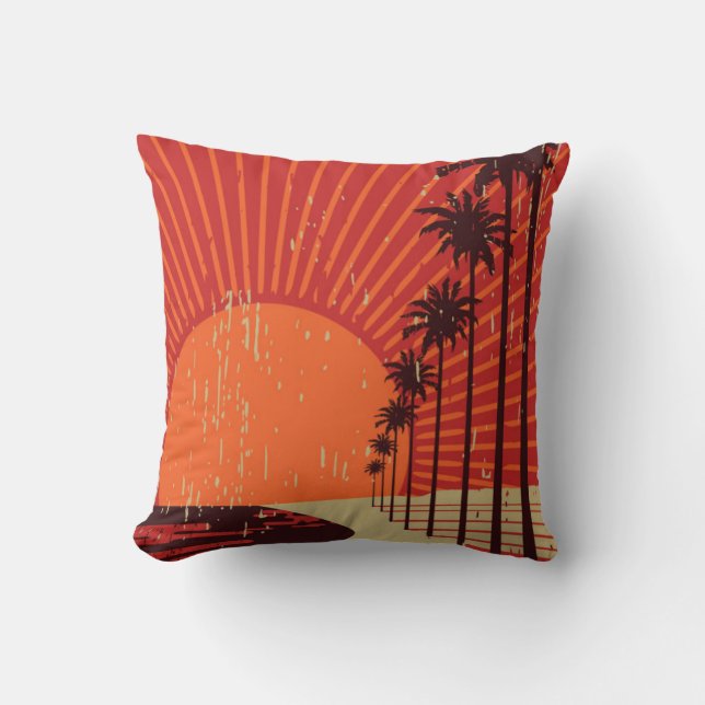 Coussin Rangée de palmier (Recto)