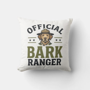 Coussin Ranger à aboiement officiel Graphique vintage de c