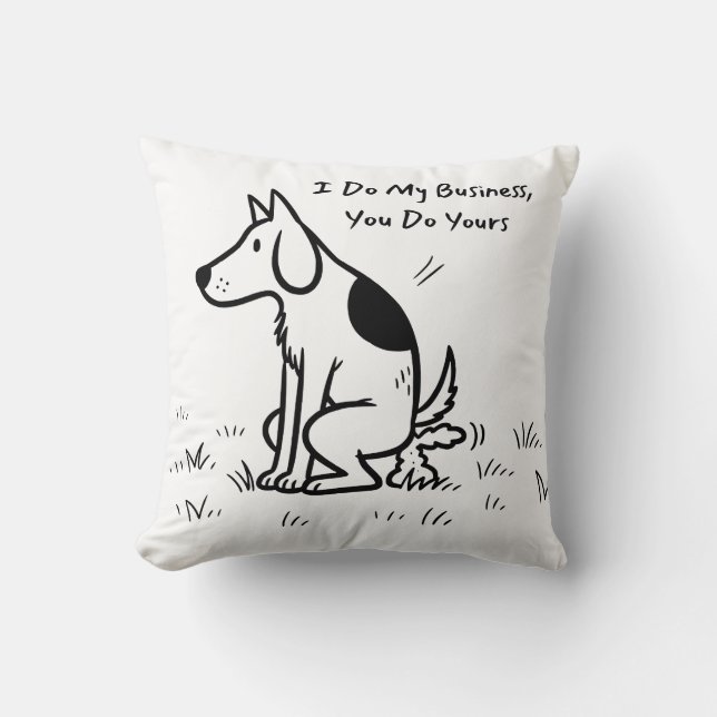 Coussin Rappel des déchets de chiens de chien du propriéta (Recto)