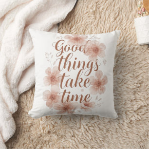 Coussin Rappel doux avec des florales douces