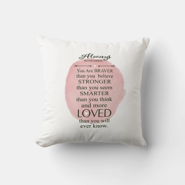 Coussin Rappelez-vous toujours que vous êtes plus futés (Recto)