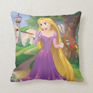 Coussin Rapunzel  Peinture avec pascal