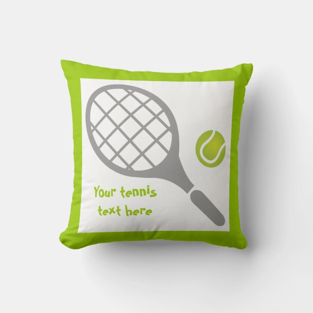 Coussin Raquette de tennis et coutume de balle (Recto)