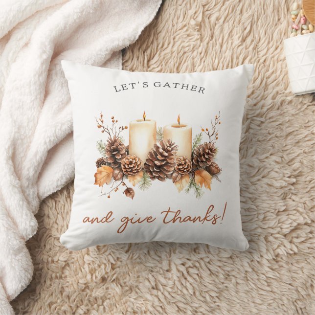 Coussin Rassemblons-nous et donnons grâce à Fall (Couverture)