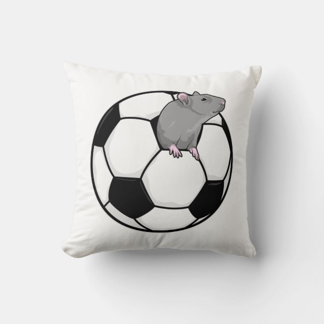 Coussin Rat avec balle de football