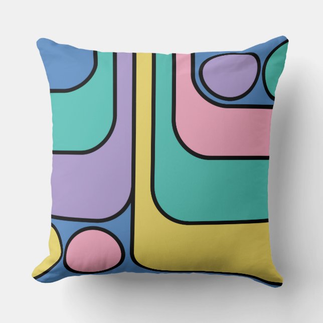 Coussin Rationalisation Moderne Style rétro Design géométr (Recto)