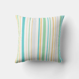 Coussin Rayé aqua abstrait