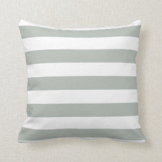 Coussin rayé audacieux de gris argenté