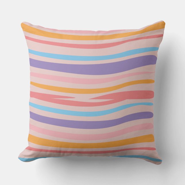 Coussin Rayé coloré (Recto)