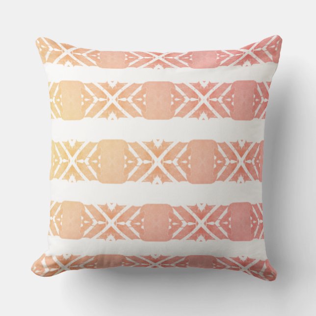 Coussin rayé formes géométriques (Recto)