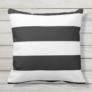 Coussin Rayé noir et blanc