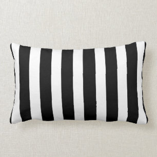 Coussin rayé noir et blanc chic