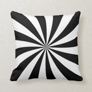 Coussin rayé noir et blanc de Starburst