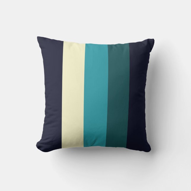 coussin rayé rétro et mod (Recto)