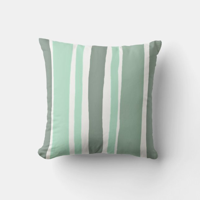 Coussin Rayé Vert (Recto)