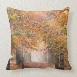 Coussin Rayons de soleil dans un carreau de forêt