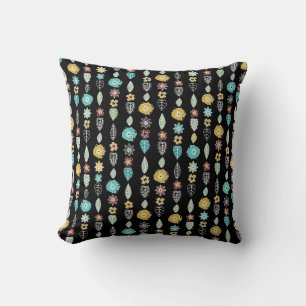 Coussin rayure de cloisonne noire