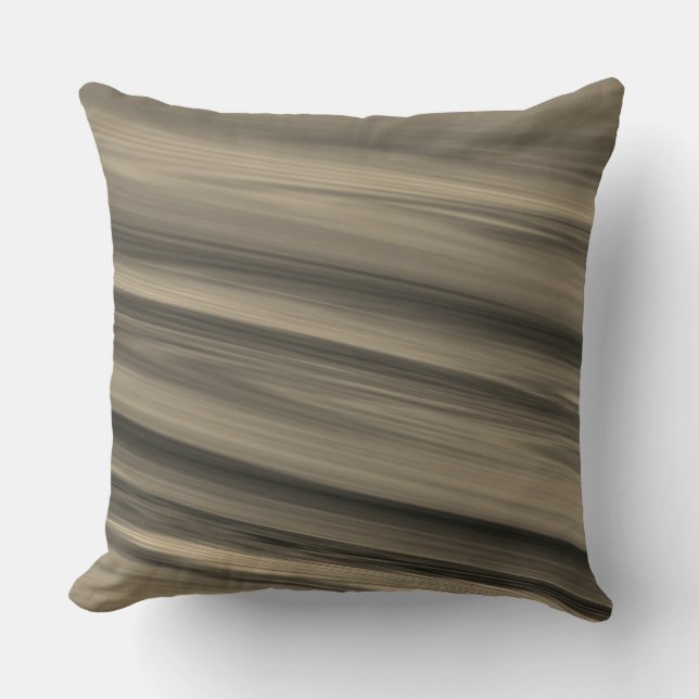 Coussin Rayure marron subtile (Recto)