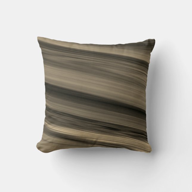 Coussin Rayure marron subtile (Recto)
