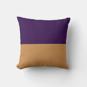 Coussin Rayure or et violet royal