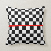 Rayure rouge Checkered blanche noire