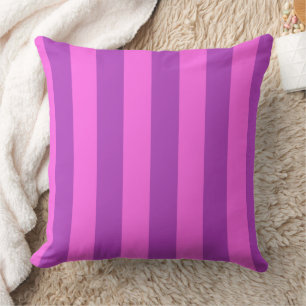 Coussin Rayures bicolores violettes 