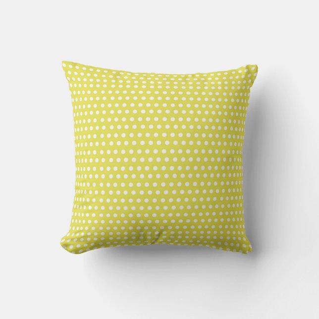 Coussin rayures blanches rouges de pois blanc vert (Recto)