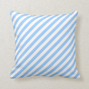 Coussin Rayures bleues et blanches