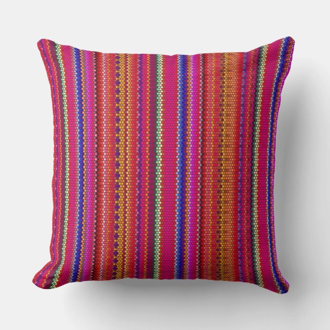 Coussin Rayures Colorées (Recto)
