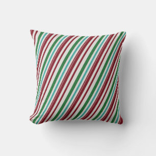 Coussin Rayures de bonbon Paillettes