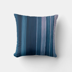 Coussin Rayures de grain bleu foncé et clair