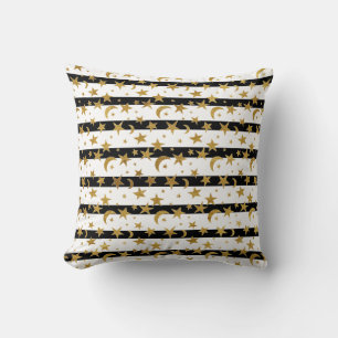 Coussin Rayures, Étoiles et Lunes