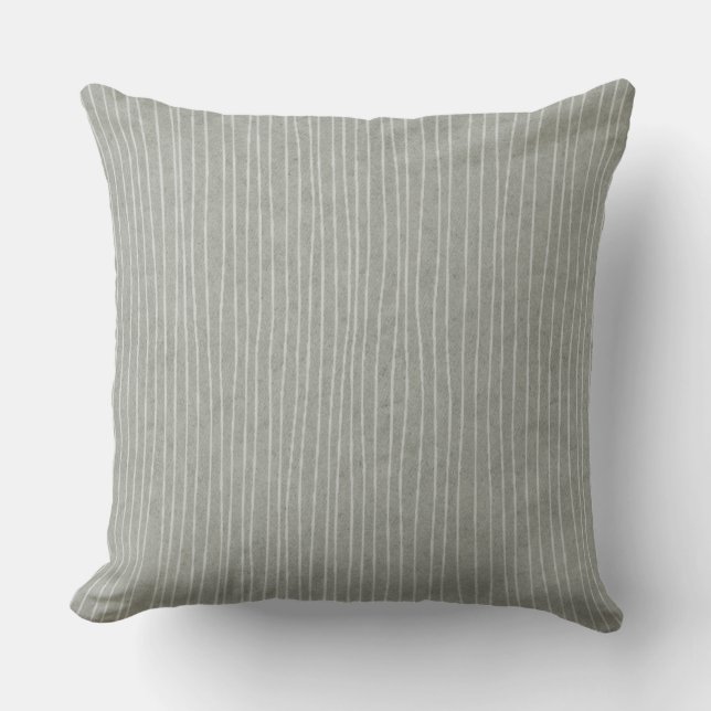 Coussin Rayures gris moyen (Recto)