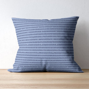 Coussin Rayures horizontales de style paillettes indigo fo