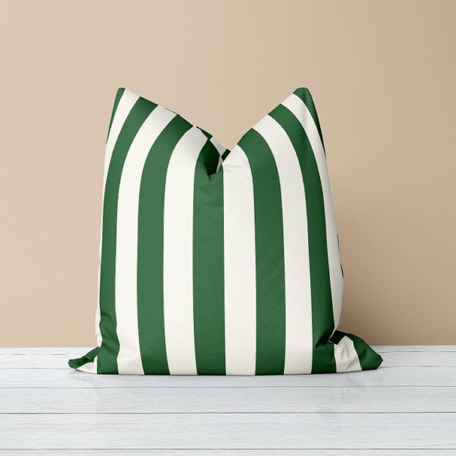 Coussin Rayures Intemporelles Vert (Créateur téléchargé)