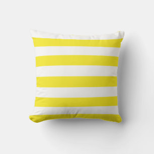 Coussin Rayures jaunes et blanches