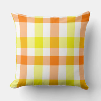 Coussin Rayures jaunes et oranges