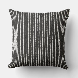 Coussin Rayures noires et blanches