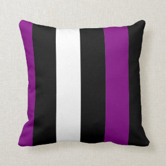 Coussin Rayures noires et blanches pourpres